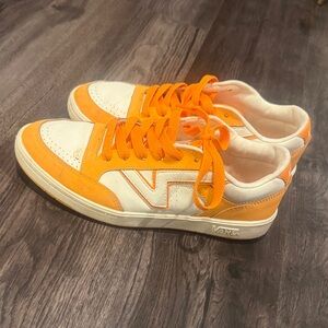 Vans Bold Orange and White Sneakers